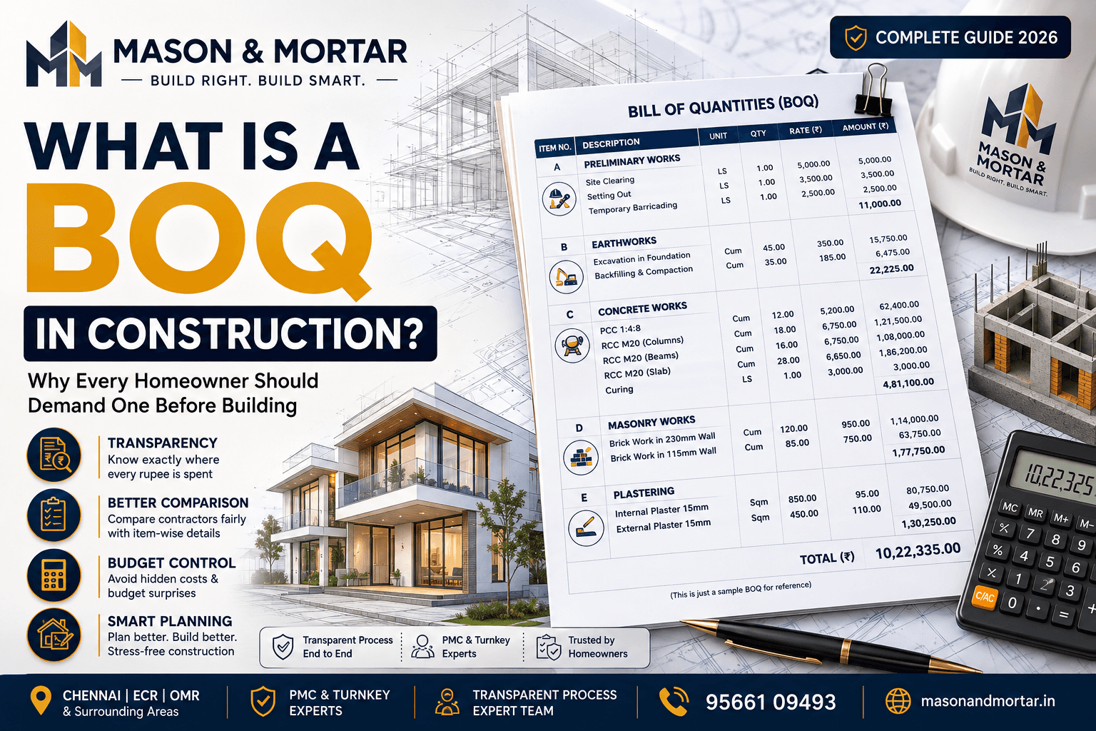 Why Every Homeowner Should Demand a BOQ Before Building a House (2026 Guide)