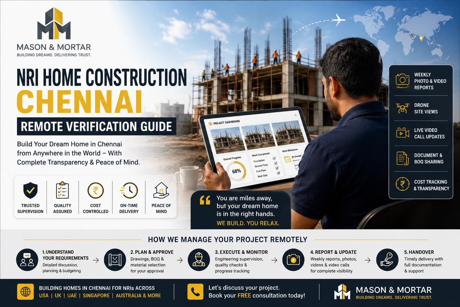 Building a Home in Chennai From Abroad — How NRI Clients Verify Every Rupee Without Being There